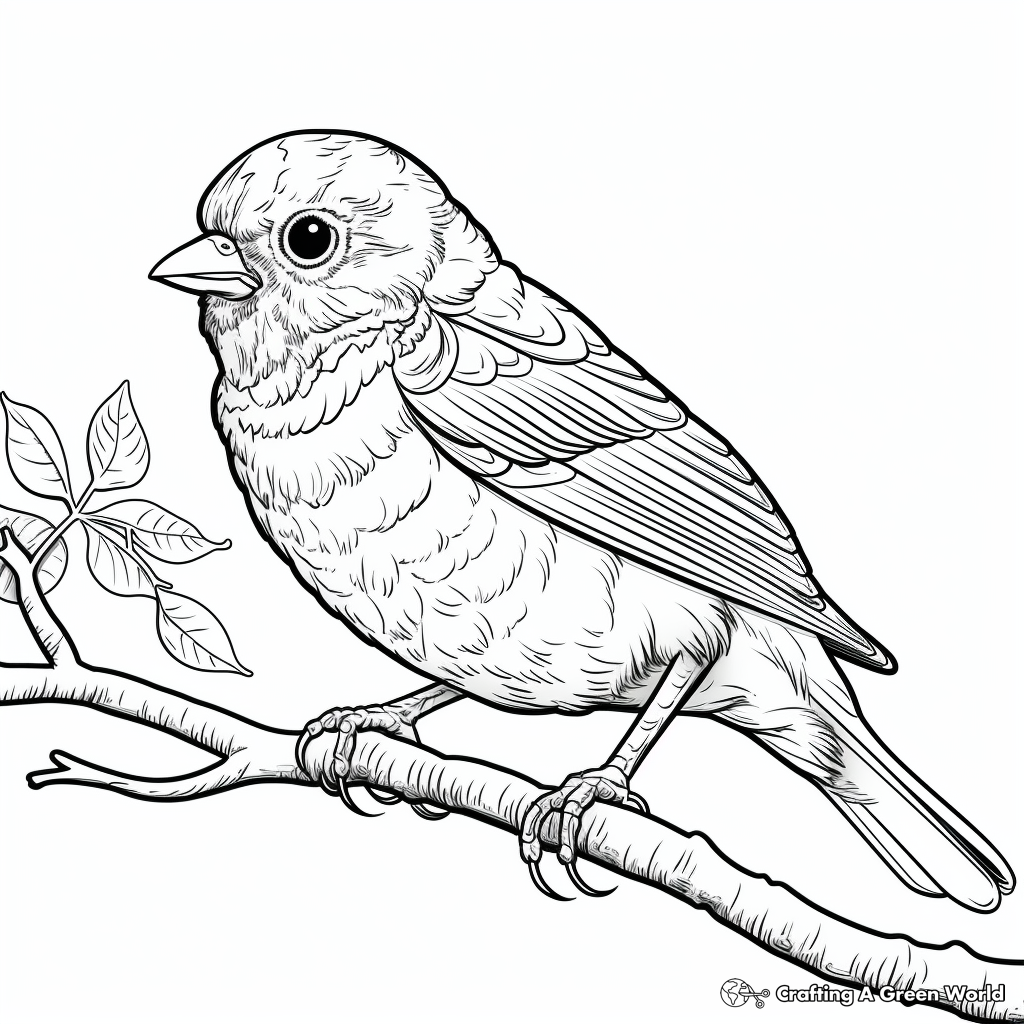 American goldfinch coloring pages