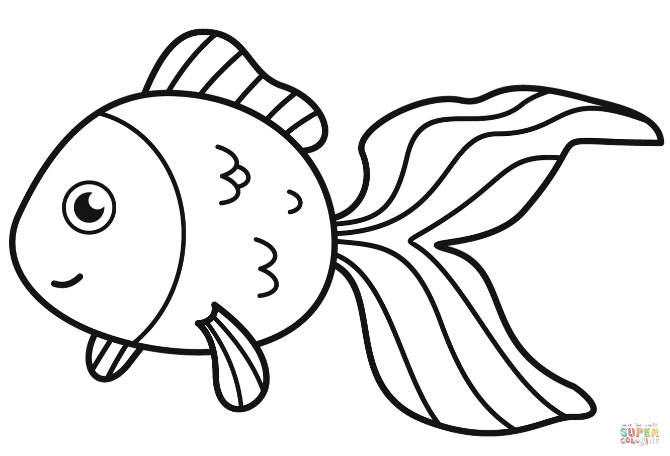 Goldfish coloring page free printable coloring pages