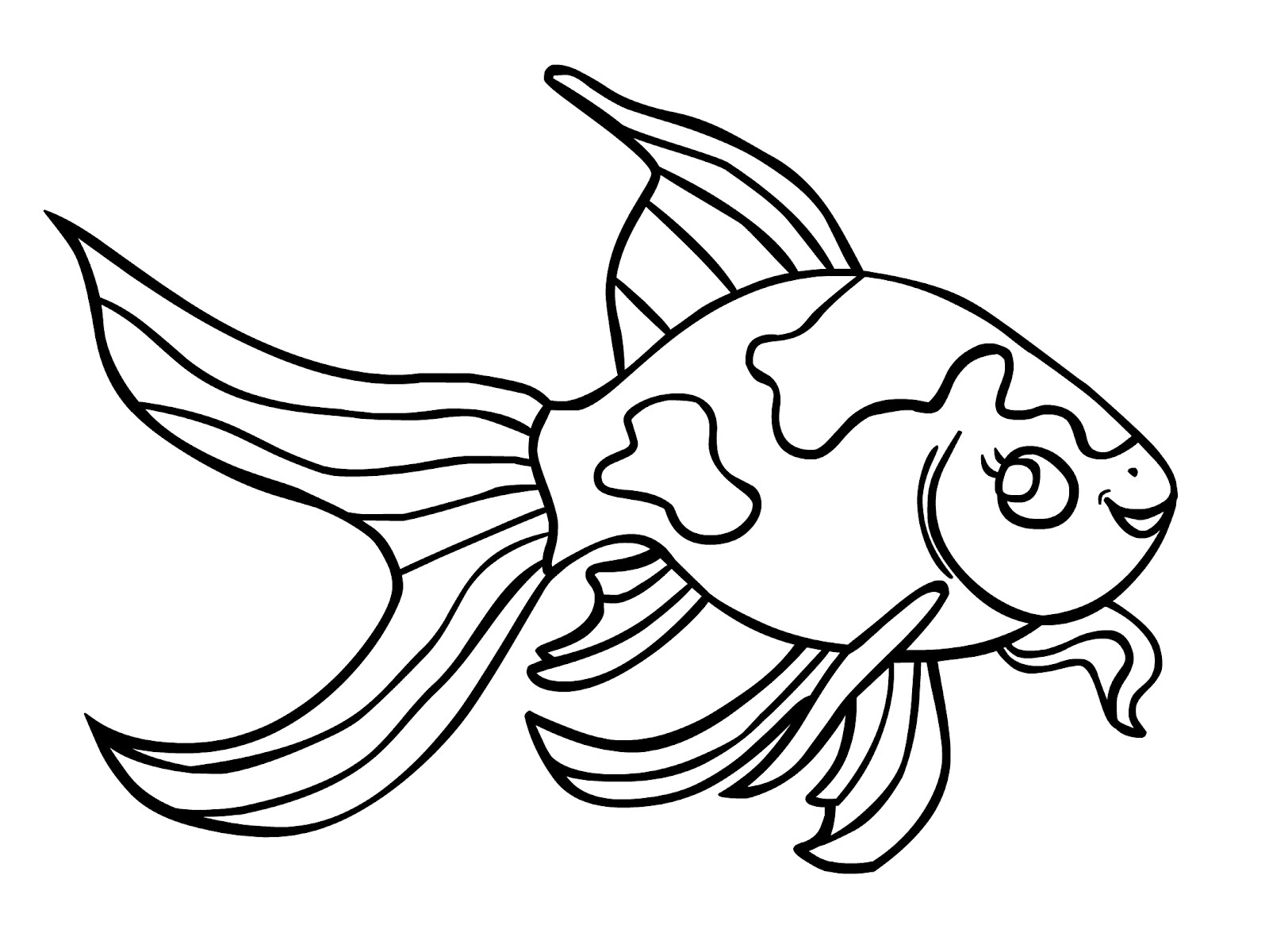 Free printable goldfish coloring pages for kids