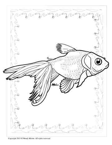 This weeks coloring page goldfish