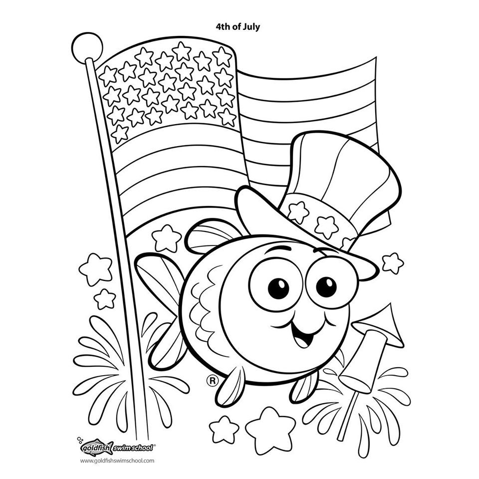 Coloring pages for goldfish swim school