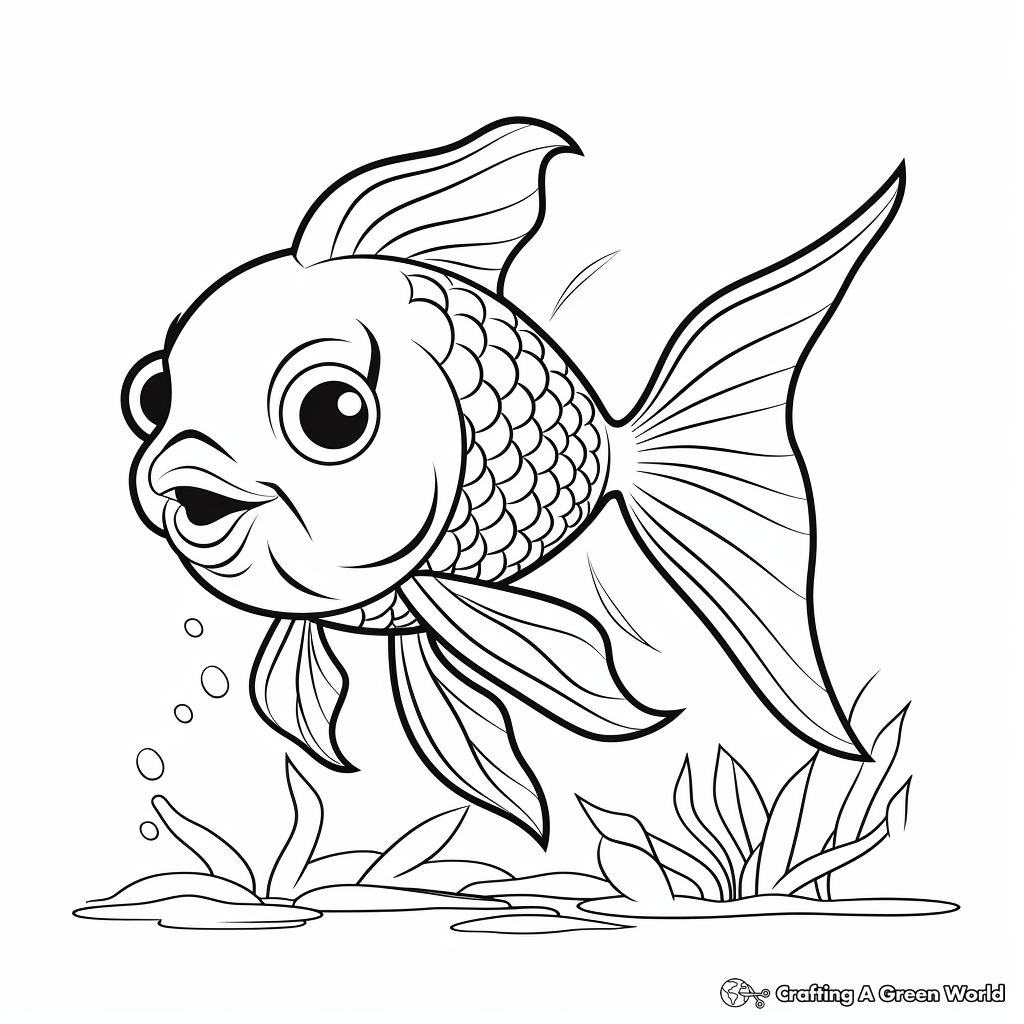 Goldfish coloring pages