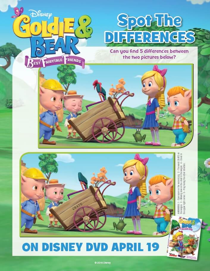 Disney junior goldie and bear coloring pages activity sheets