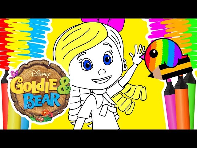 Drawing and coloring goldie and bear book pages for kids