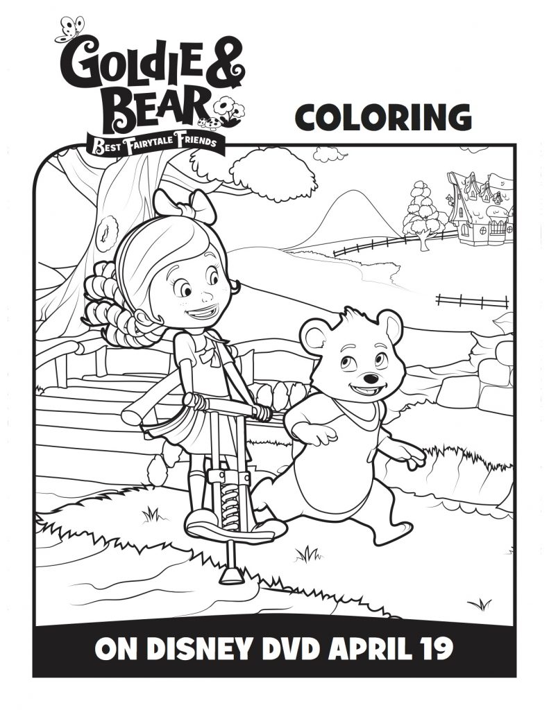 Disney goldie bear best fairytale friends coloring page