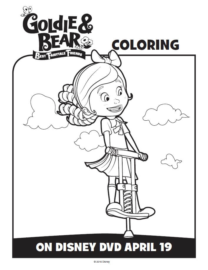 Disney junior goldie and bear coloring pages activity sheets