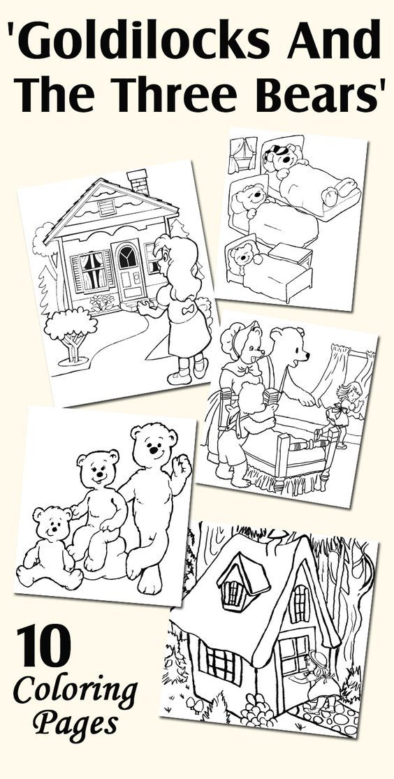 Top printable goldilocks and the three bears coloring pages goldilocks and the three bears bear coloring pages fairy tales kindergarten