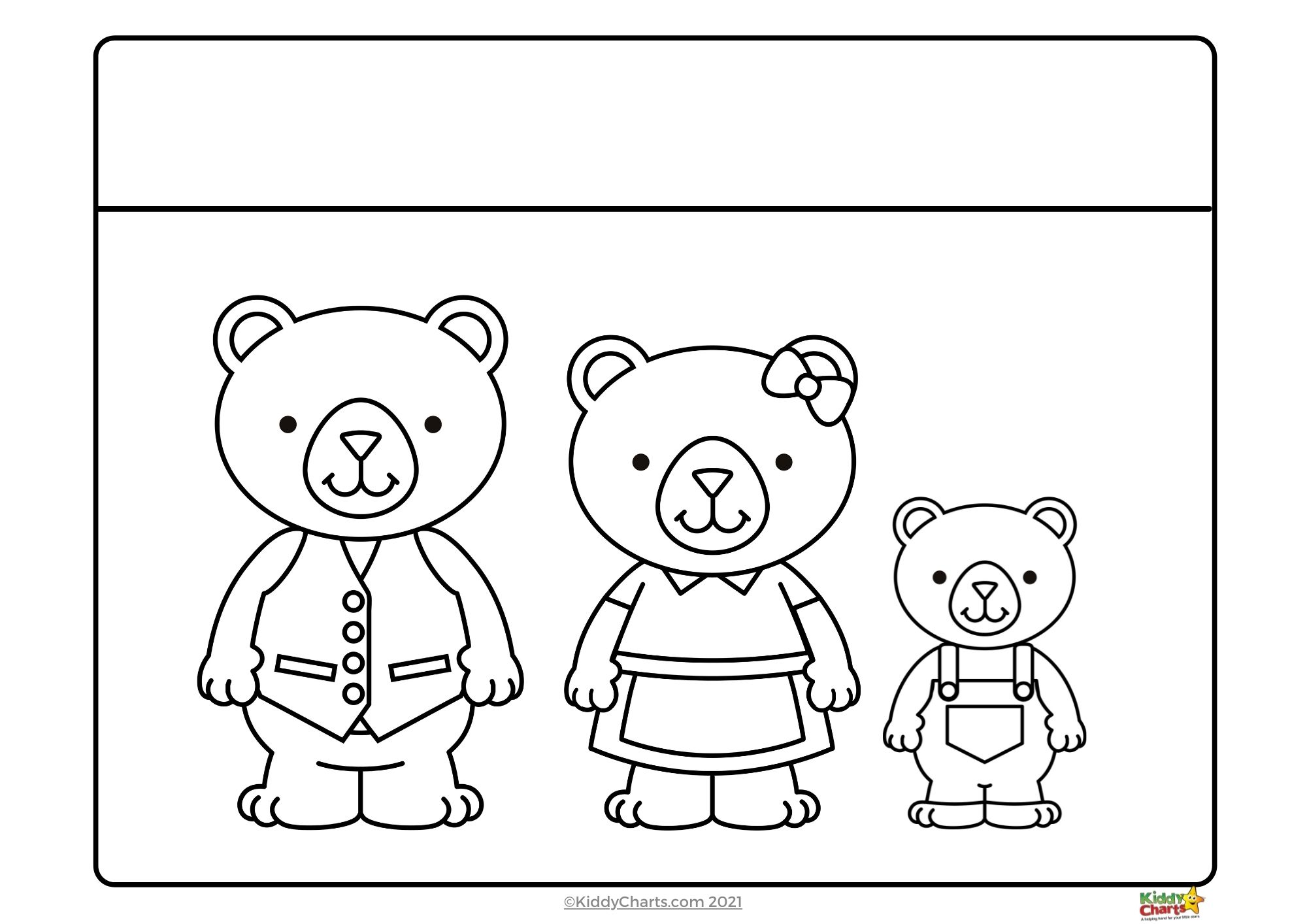 Easy coloring pages book goldilocks easy coloring