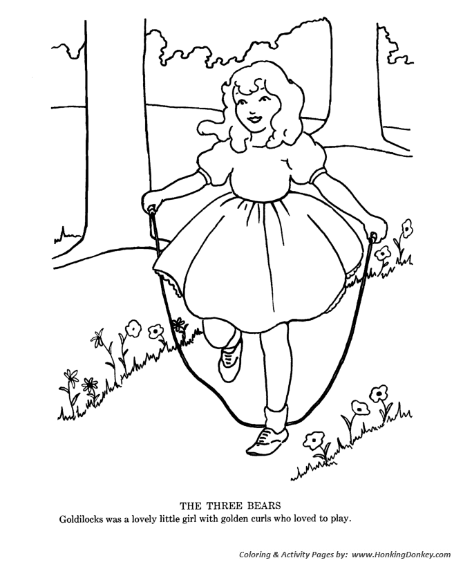 Goldilocks and the three bears coloring pages goldilocks fairy tale story coloring pages