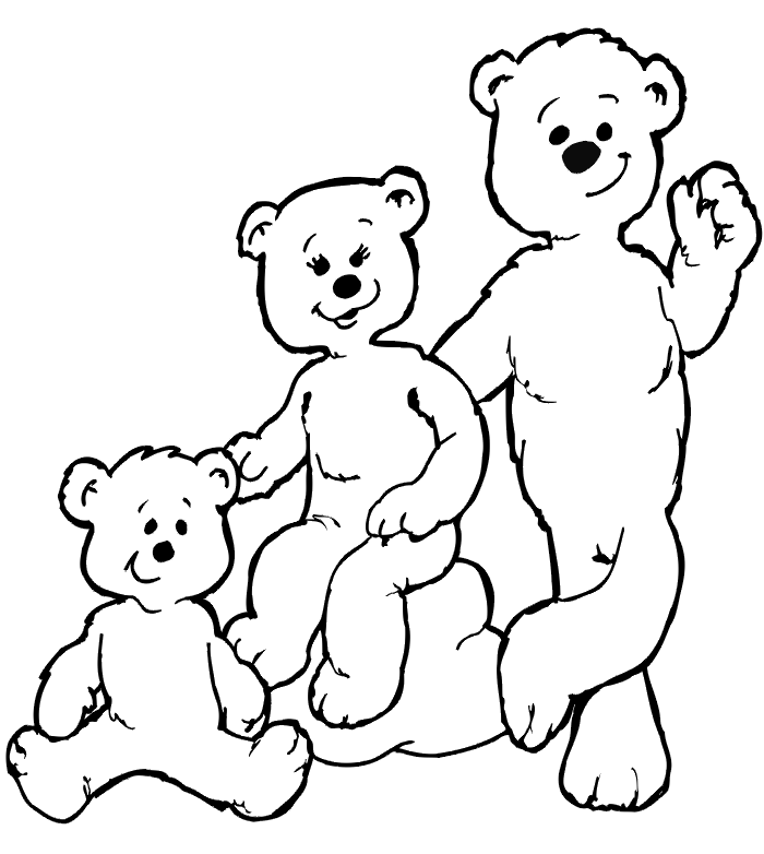 Goldilocks coloring page the three bears