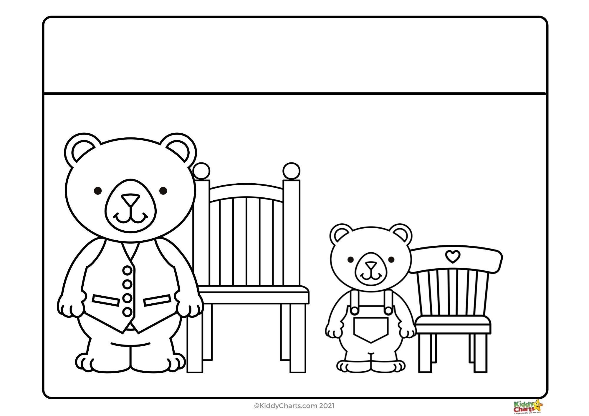 Easy coloring pages book goldilocks easy coloring