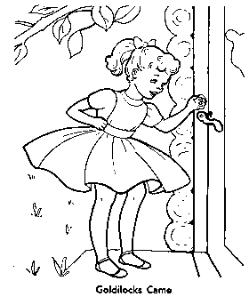 Goldilocks and the three bears coloring pages