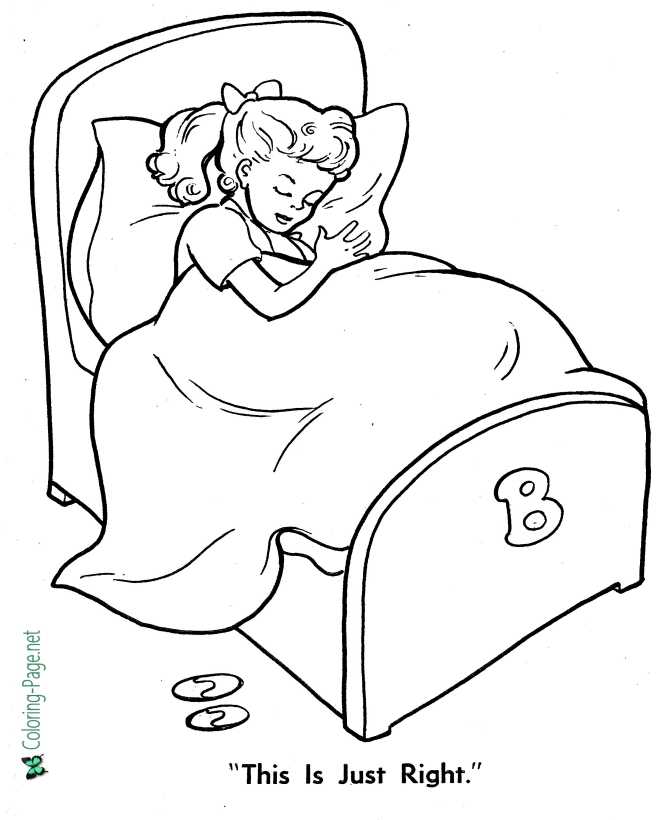 Goldilocks and the three bears coloring pages