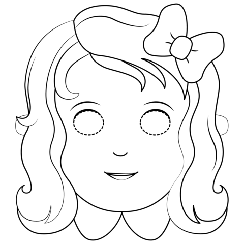 Goldilocks mask coloring page free printable coloring pages