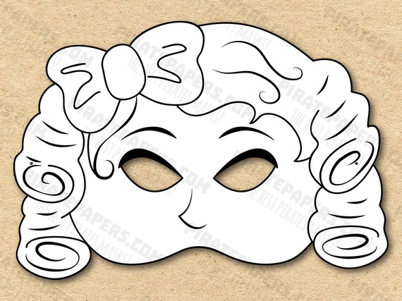 Goldilocks mask printable coloring goldilocks and the three bears paper diy for kids and adults pdf template instant download