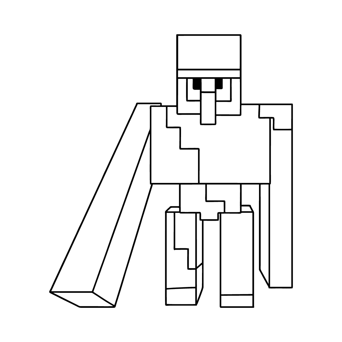 Minecraft iron golem colouring page â online and print for free