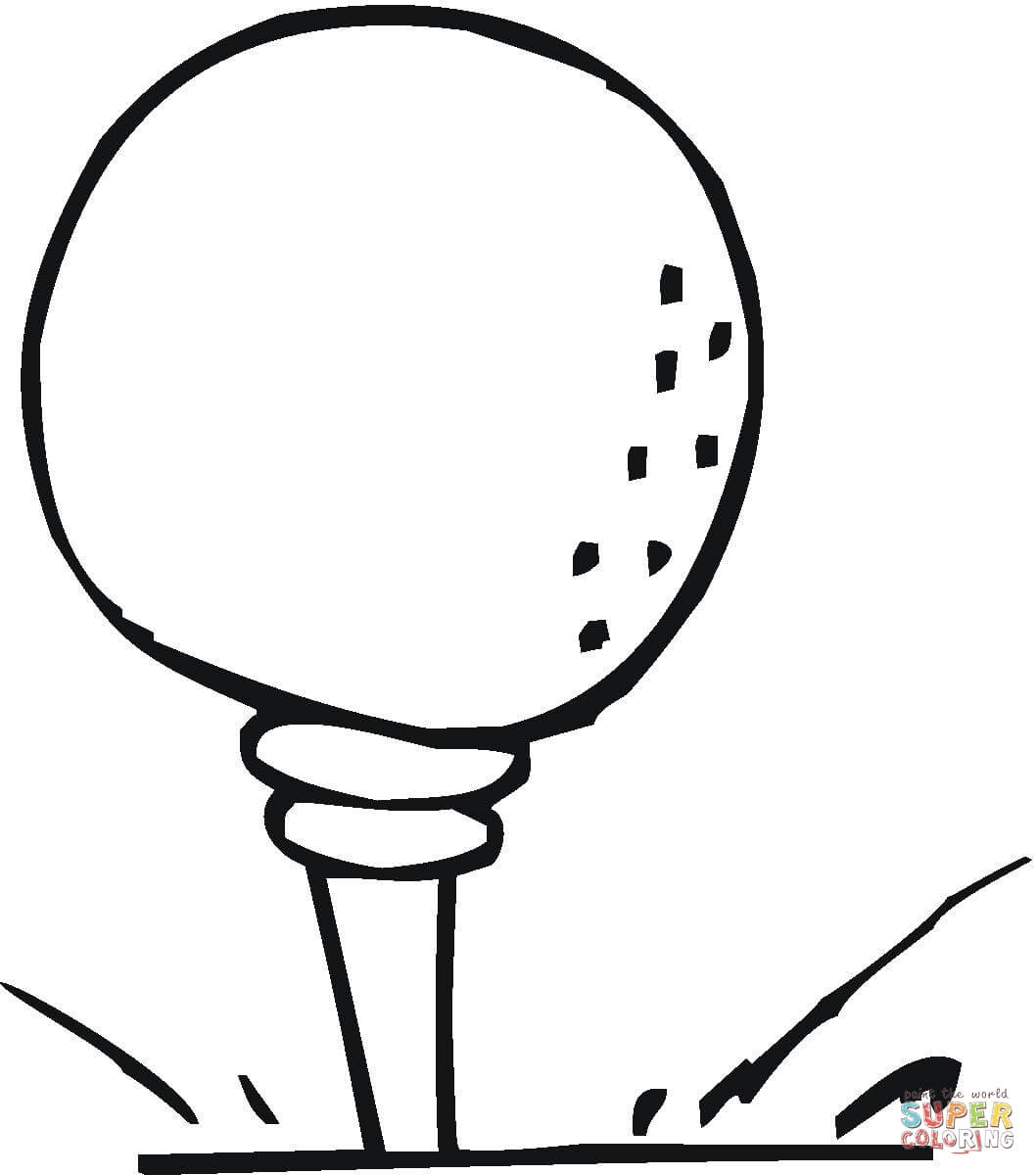 Golf ball coloring page free printable coloring pages