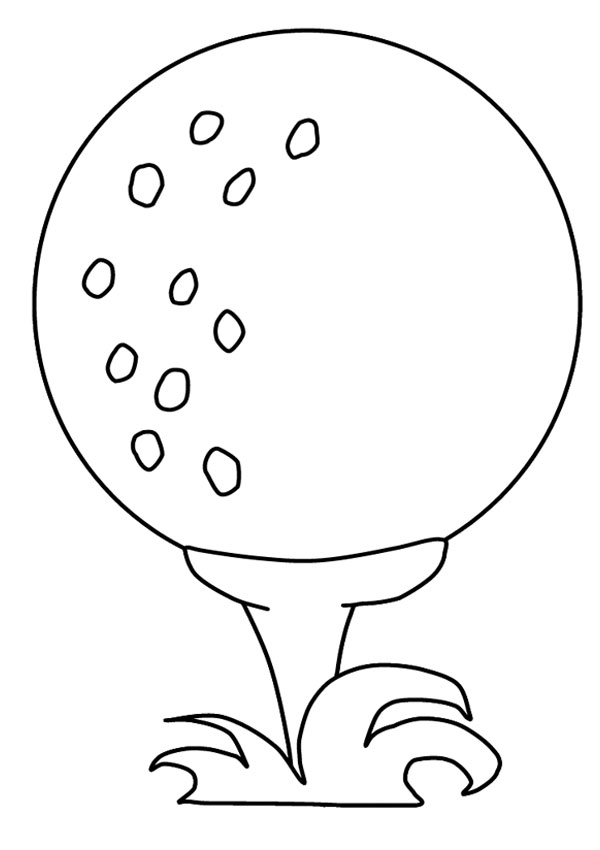 Coloring pages golf ball coloring page