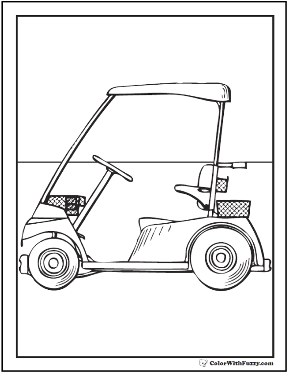 Golf coloring pages customize and print pdf