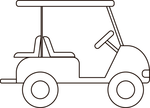 Golf cart coloring page free printable coloring pages