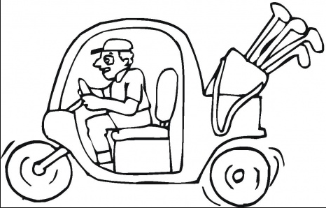 Coloring pages golf cart coloring page