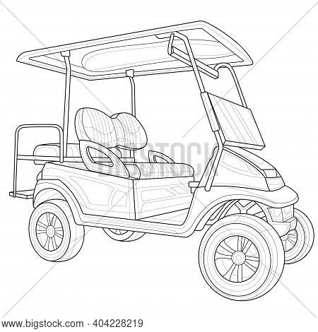 Golf carcoloring vector photo free trial bigstock