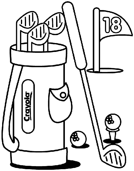 Golf coloring page