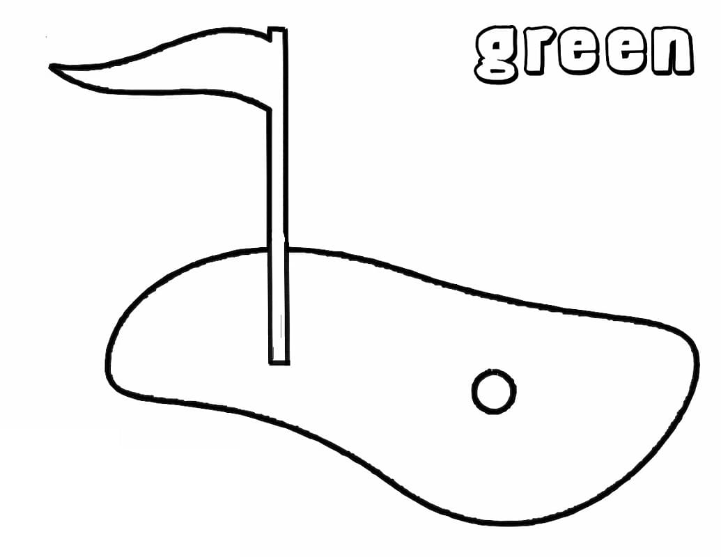 Golf course coloring page