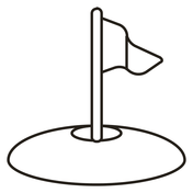 Flag in hole emoji coloring page free printable coloring pages