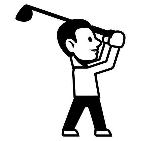 Person golfing emoji coloring page free printable coloring pages