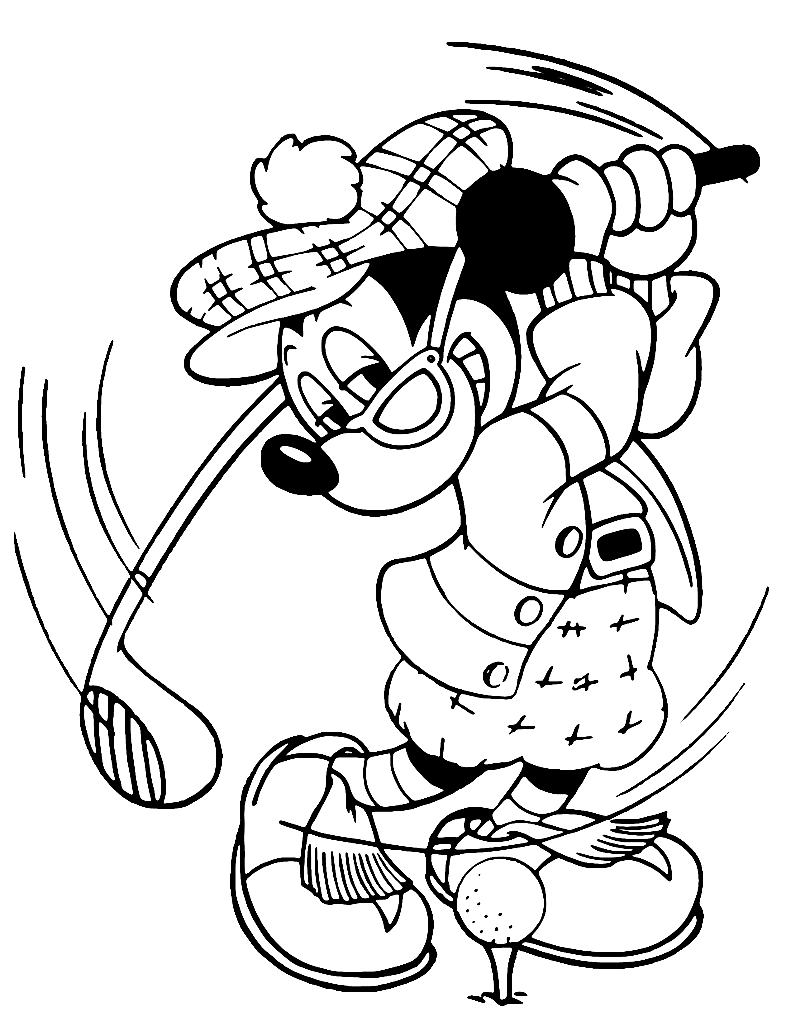 Golf coloring pages printable for free download