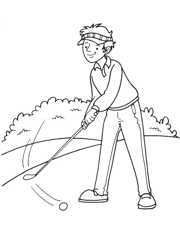 Golfer taking a tee shot coloring page download free golfer taking a tee shot coloring page for kids best coloring pages