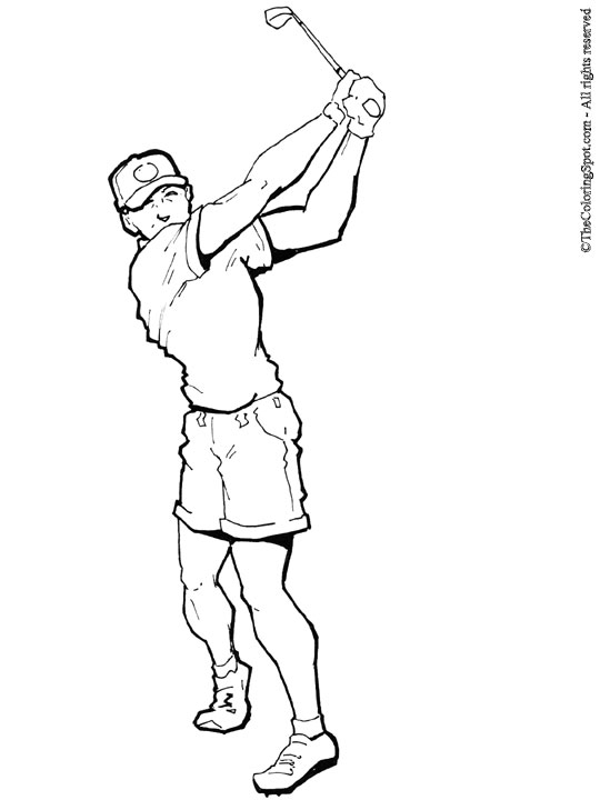 Golfer man coloring page audio stories for kids free coloring pages colouring printables