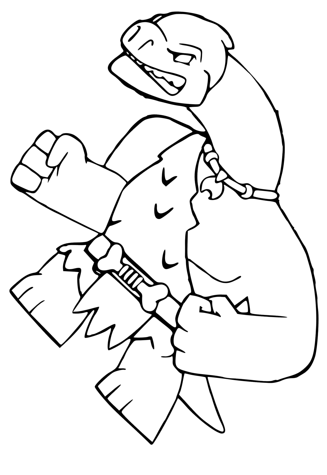 Free printable goo jit zu fists coloring page for adults and kids