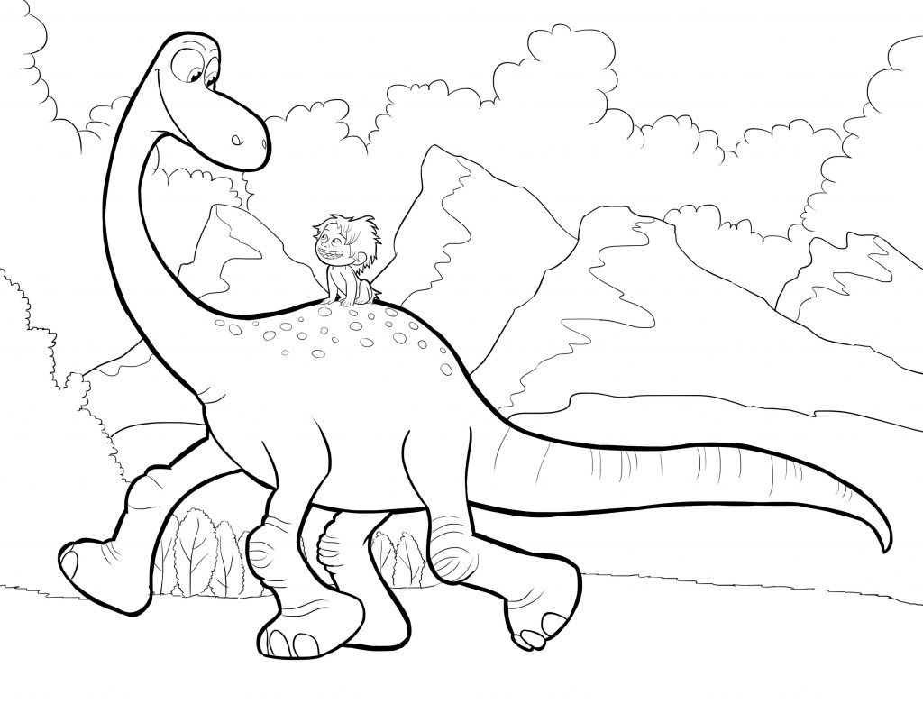 The good dinosaur coloring pages