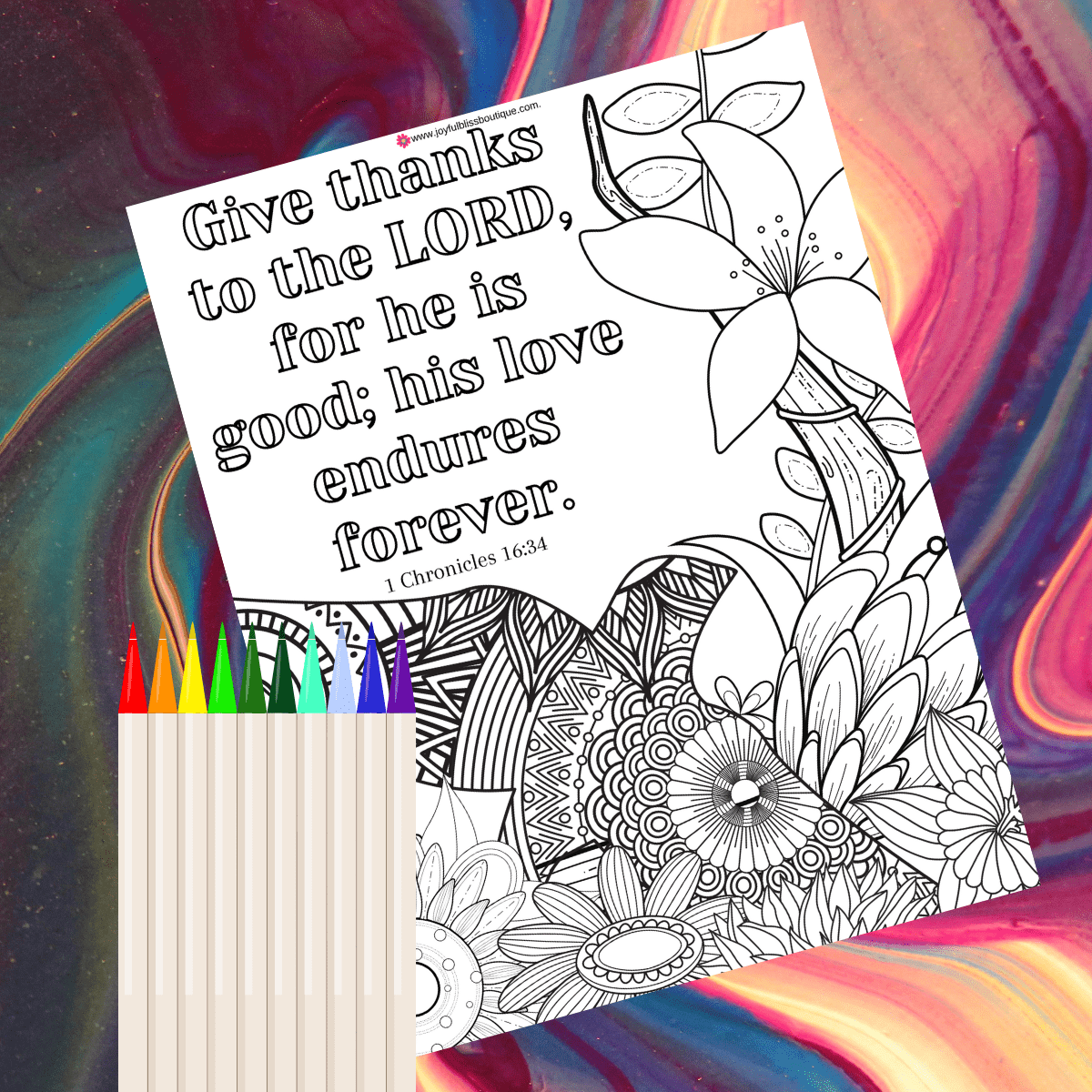 Dove adult coloring page the lord is good â joyful bliss boutique