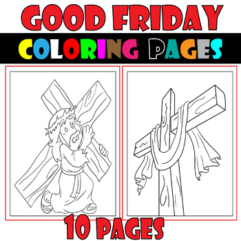 Good friday coloring pages good friday coloring worksheets tpt