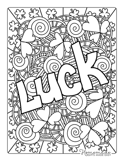 Free st patricks day coloring pages for kids adults