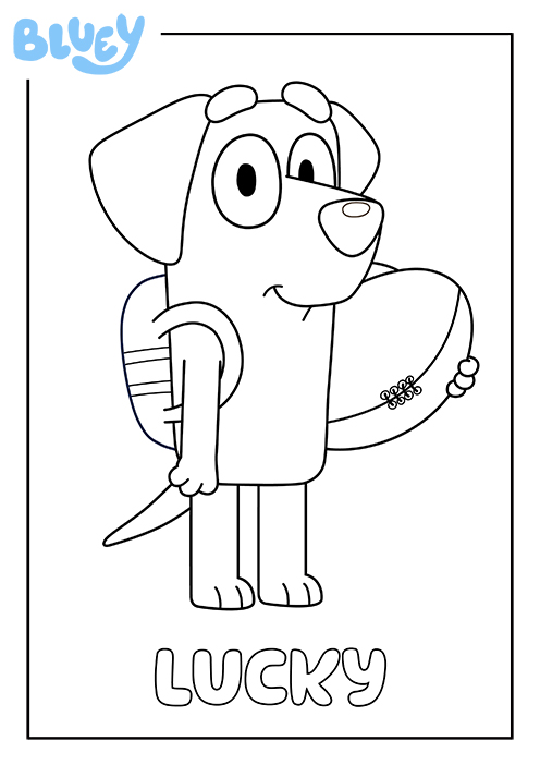 Print your own colouring sheet of s friend lucky