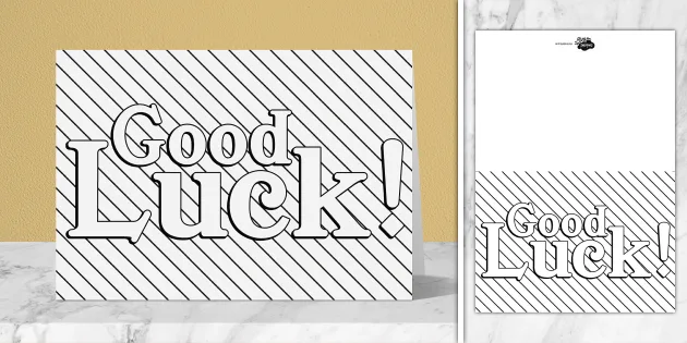 Good luck louring card party teacher made