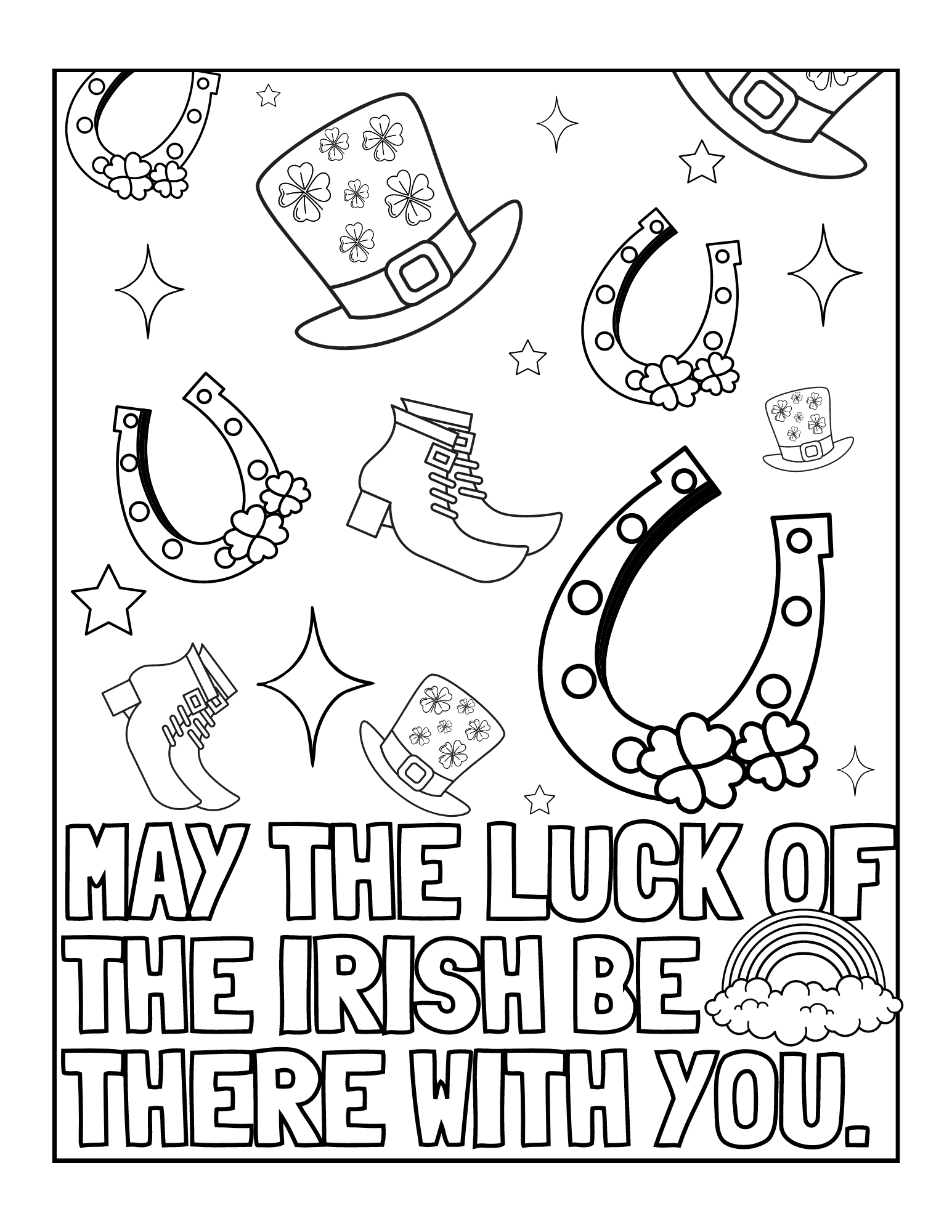 St patricks day coloring sheets free â