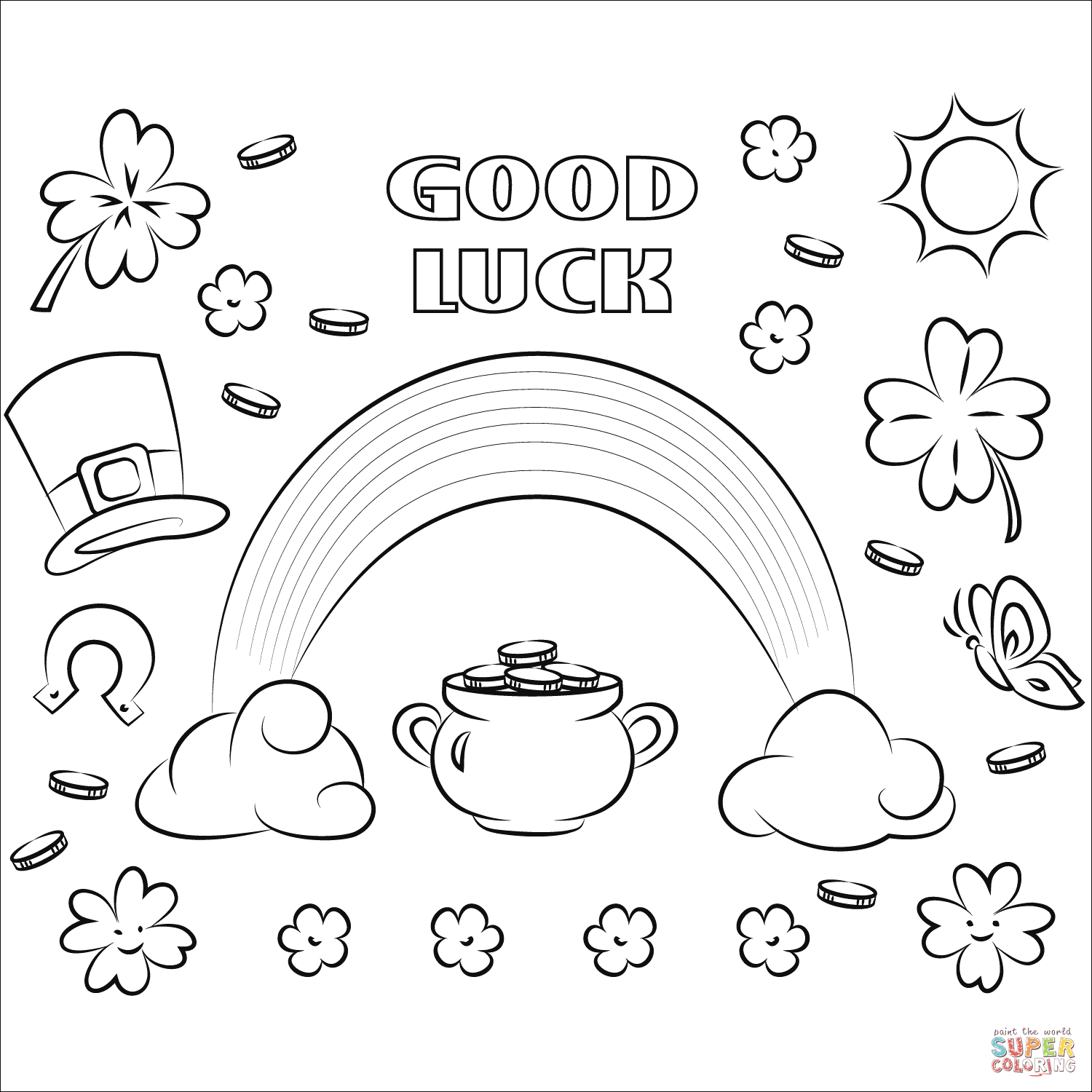 Good luck coloring page free printable coloring pages