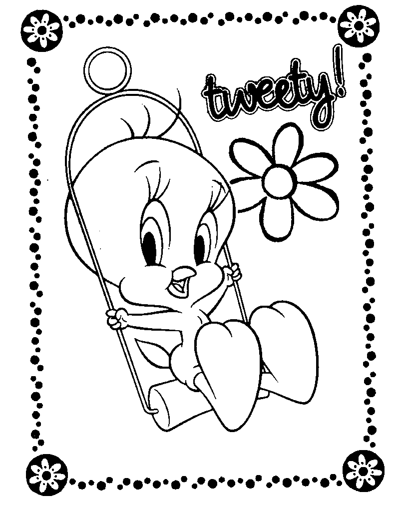 Free printable tweety bird coloring pages for kids