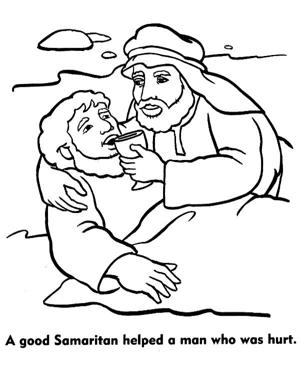 Samaritan bible coloring sheet