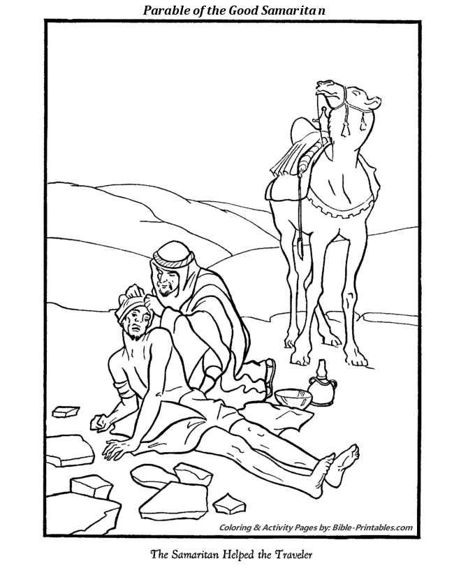 The good samaritan coloring pages