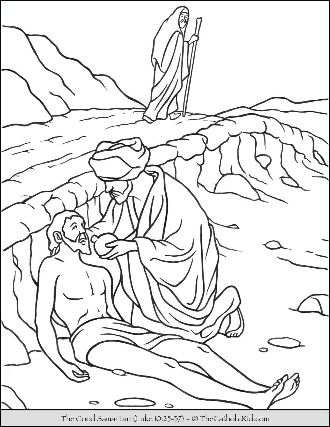 The good samaritan coloring page