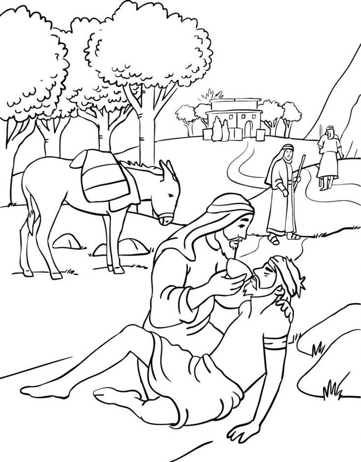 Good samaritan coloring pages