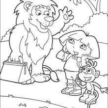 Goodbye lion coloring pages