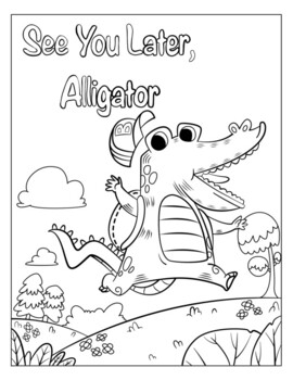 Silly goodbye coloring pages by alicia kelley tpt