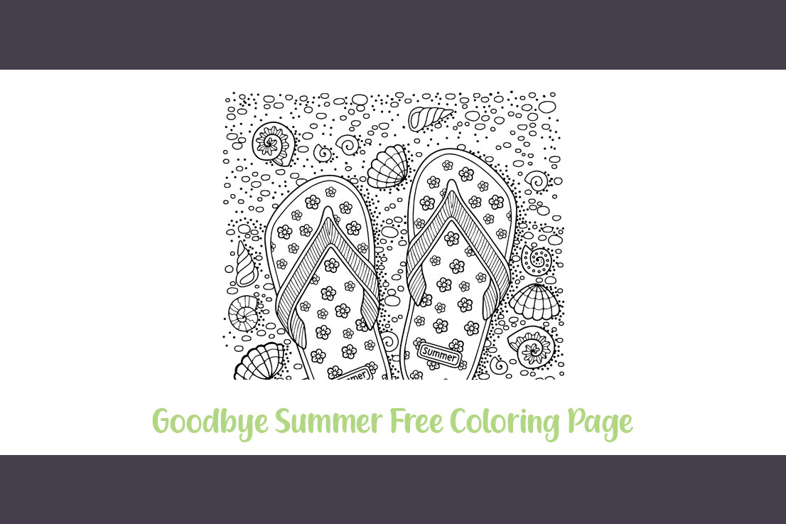 Goodbye summer free coloring page â crafty cutz